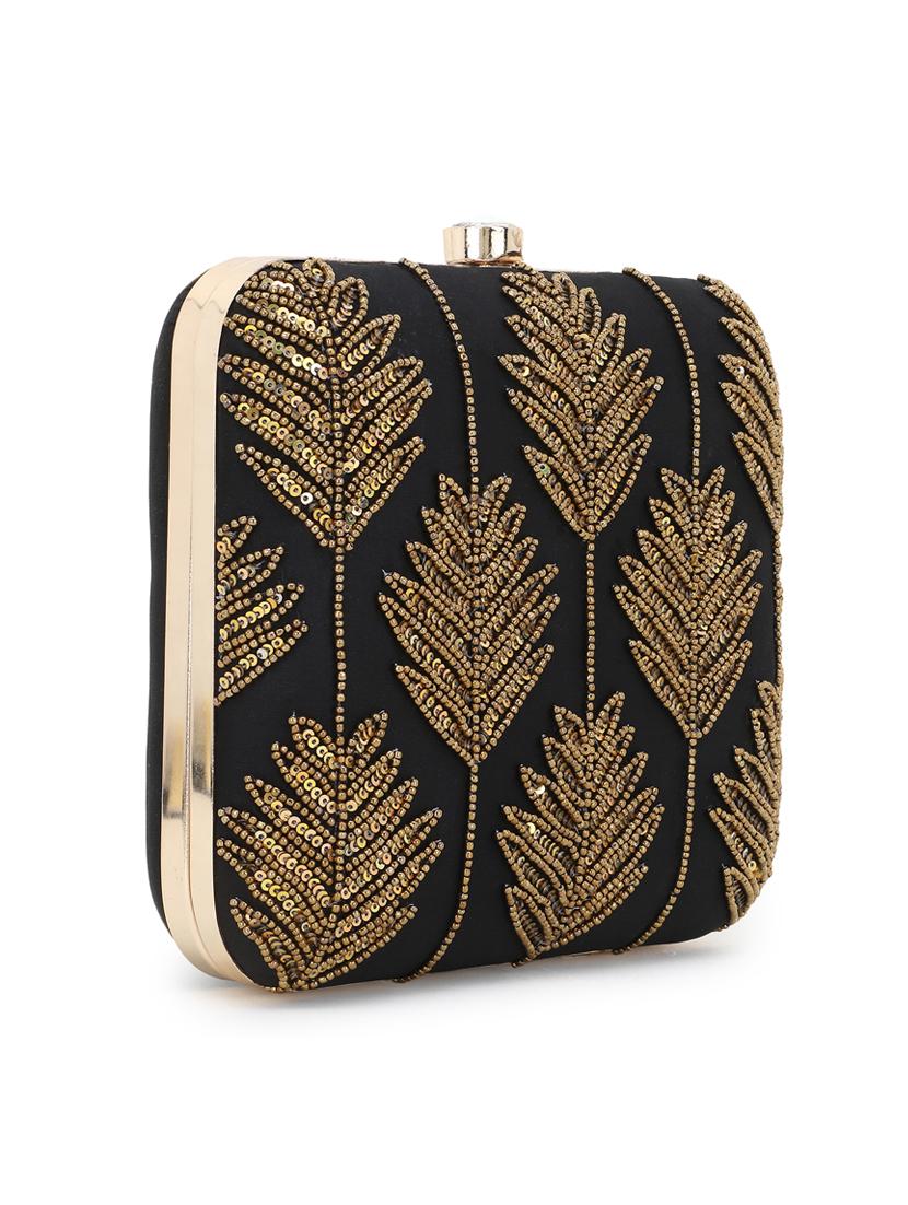 black faux silk box clutch - 17695018 - Zoom Image - 5