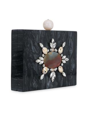 black wood box clutch - 17695025 - Standard Image - 5