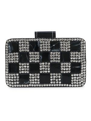 black metal box clutch - 17695026 - Standard Image - 2