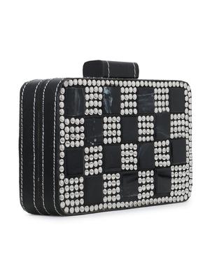 black metal box clutch - 17695026 - Standard Image - 5