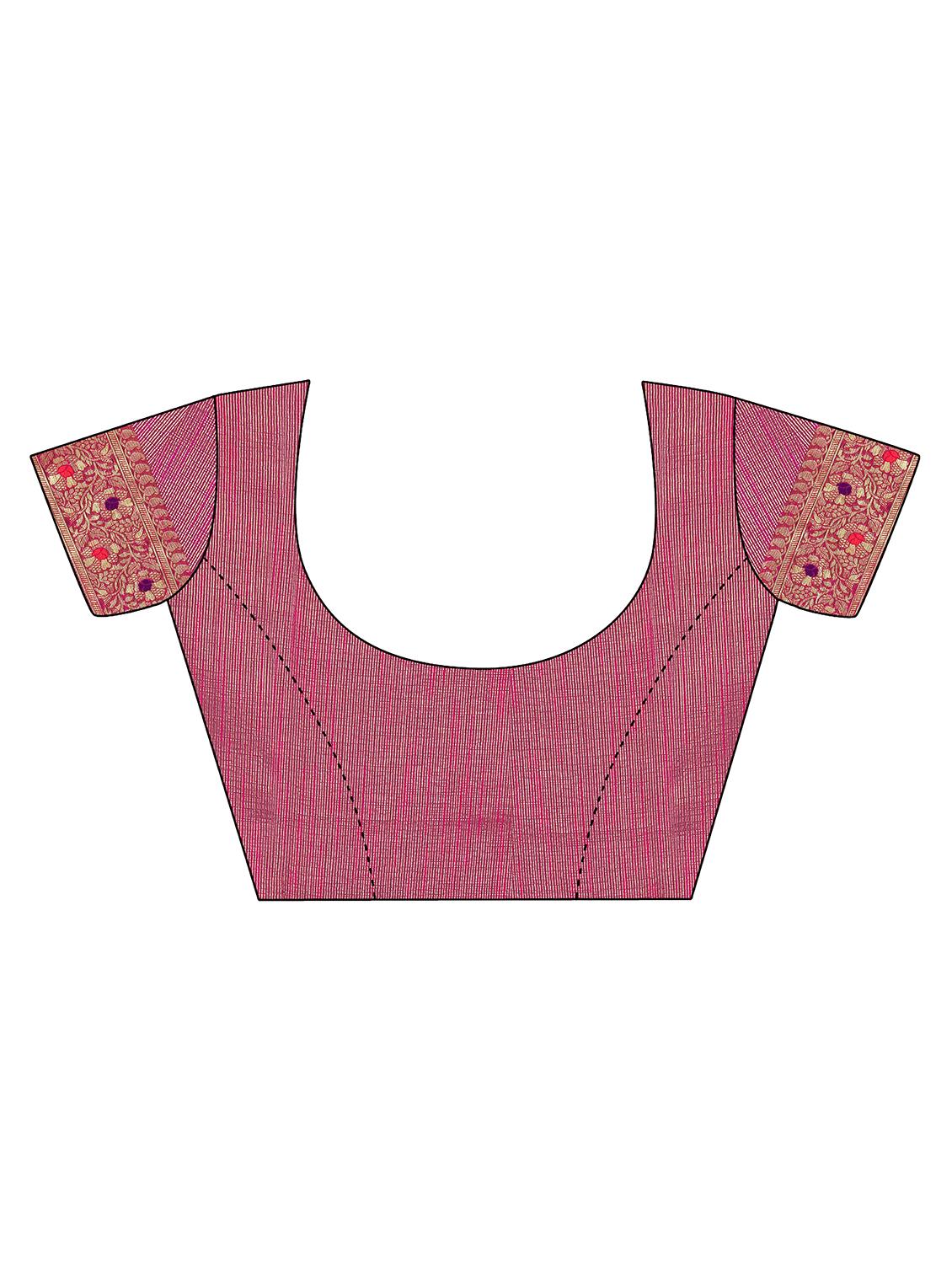 ethnic motifs handloom saree with blouse - 17695049 - Zoom Image - 3