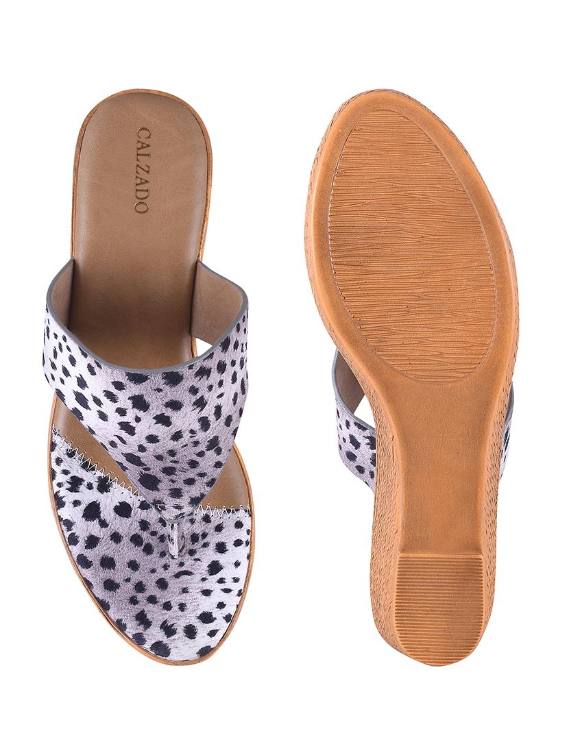calzado women's beige platform heels open toe slippers - 17695080 - Zoom Image - 4