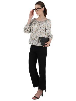round neck floral blouson top - 17695109 - Standard Image - 4