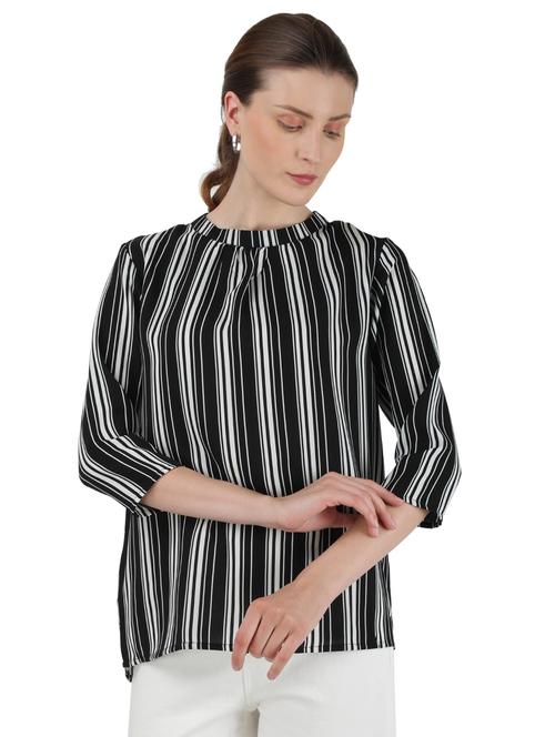 round neck striped top - 17695115 - Standard Image - 1
