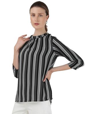round neck striped top - 17695115 - Standard Image - 2