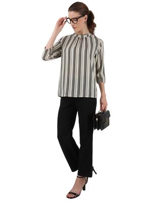 round neck striped top - 17695116 - Standard Image - 4