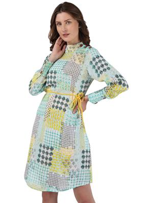 tie front printed tunic - 17695125 - Standard Image - 2