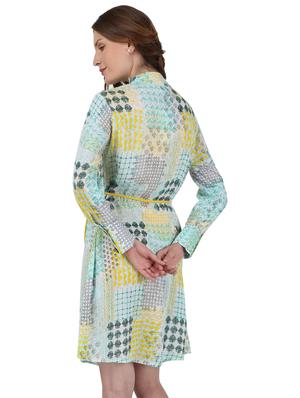 tie front printed tunic - 17695125 - Standard Image - 3