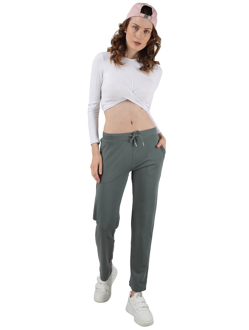 drawstring waist solid track pant - 17695135 - Zoom Image - 4