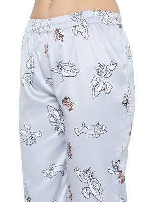 grey printed pyjama nightwear set - 17695175 - Standard Image - 5