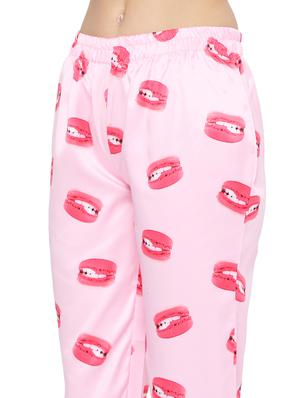pink printed pyjama nightwear set - 17695176 - Standard Image - 4