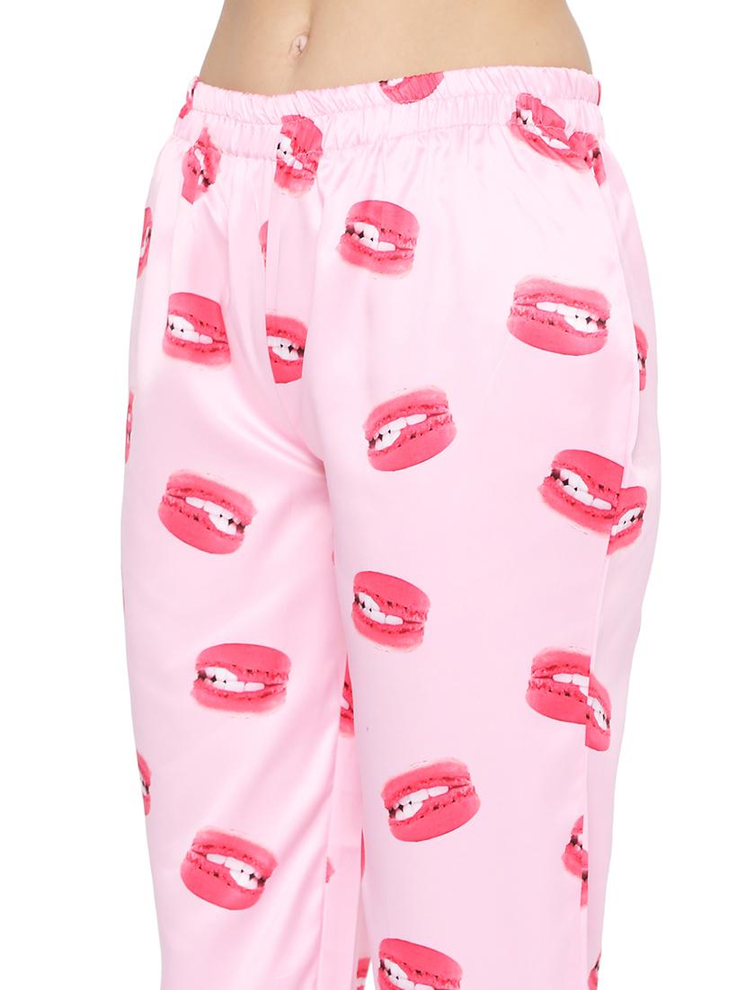 pink printed pyjama nightwear set - 17695176 - Zoom Image - 4