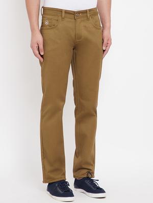 brown plain denim jeans - 17695181 - Standard Image - 2