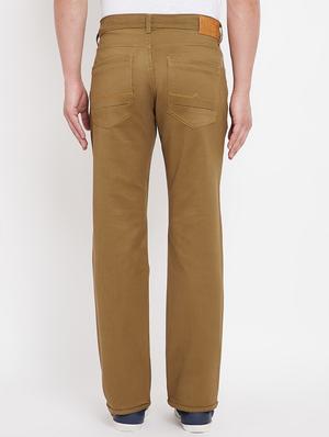 brown plain denim jeans - 17695181 - Standard Image - 3