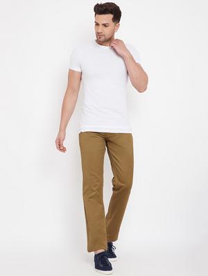 brown plain denim jeans - 17695181 - Standard Image - 4