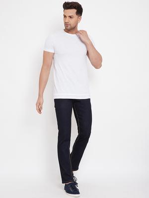 dark blue plain denim jeans - 17695184 - Standard Image - 4