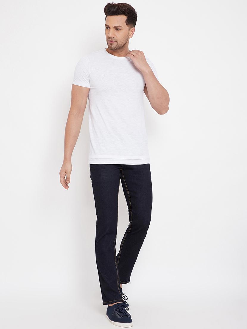 dark blue plain denim jeans - 17695184 - Zoom Image - 4