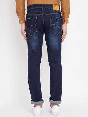 blue light washed distressed denim jean - 17695189 - Standard Image - 3