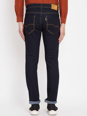dark blue plain denim jean - 17695191 - Standard Image - 3