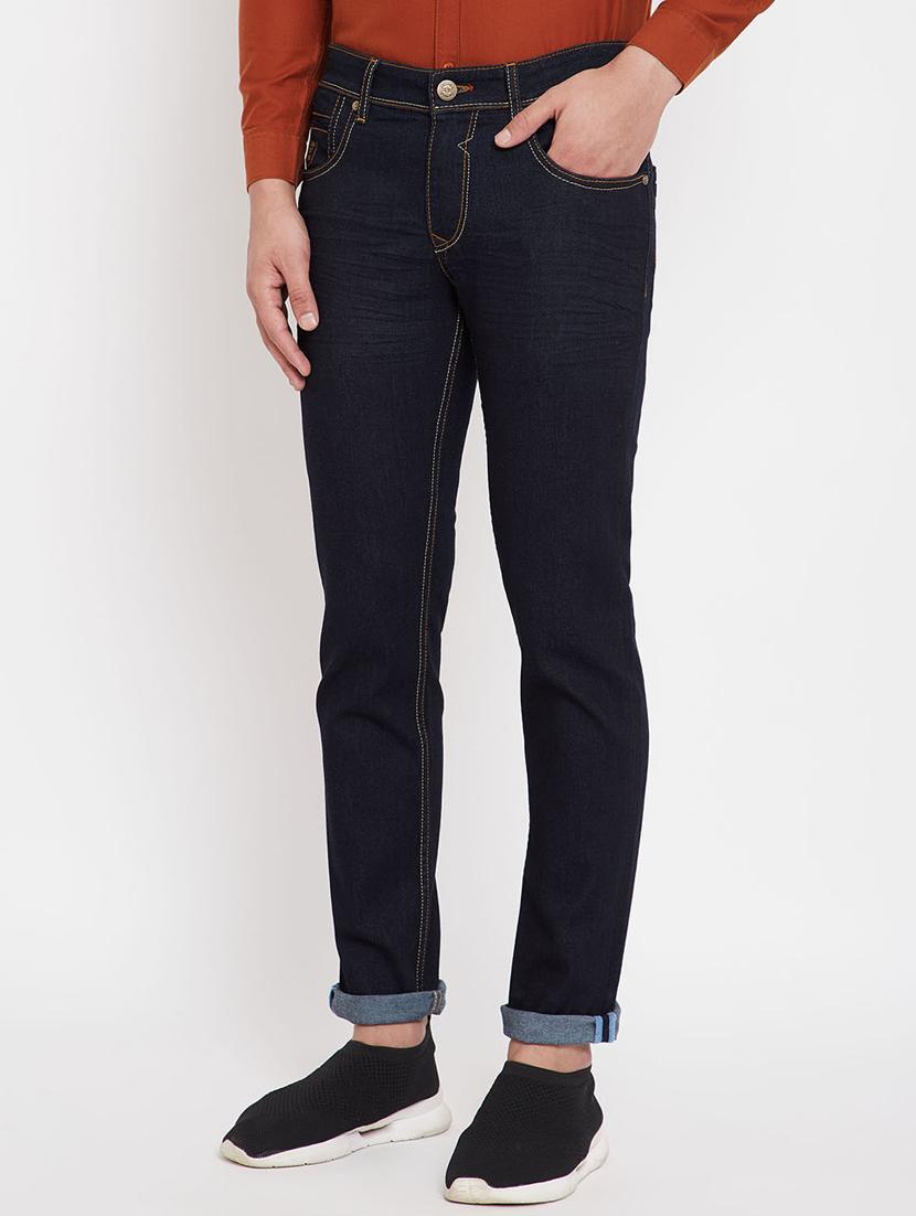 dark blue plain denim jean - 17695191 - Zoom Image - 2