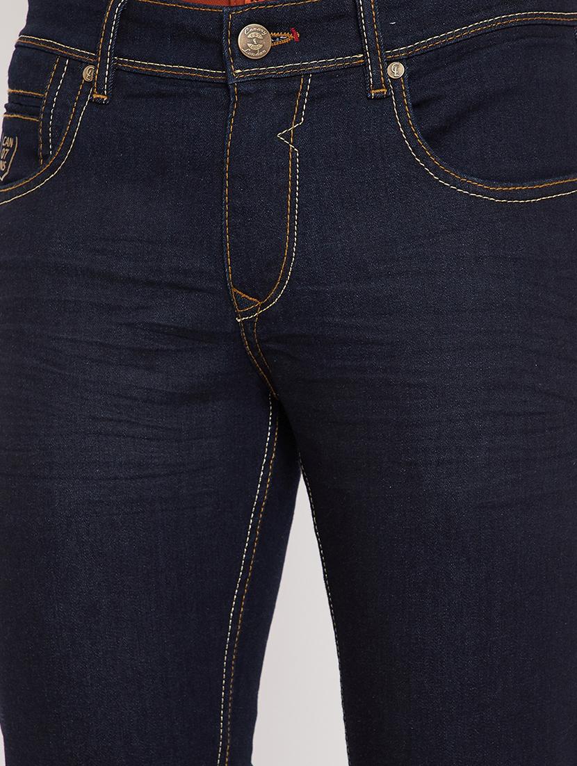dark blue plain denim jean - 17695191 - Zoom Image - 5