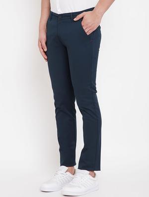 navy blue chinos casual trouser - 17695213 - Standard Image - 2