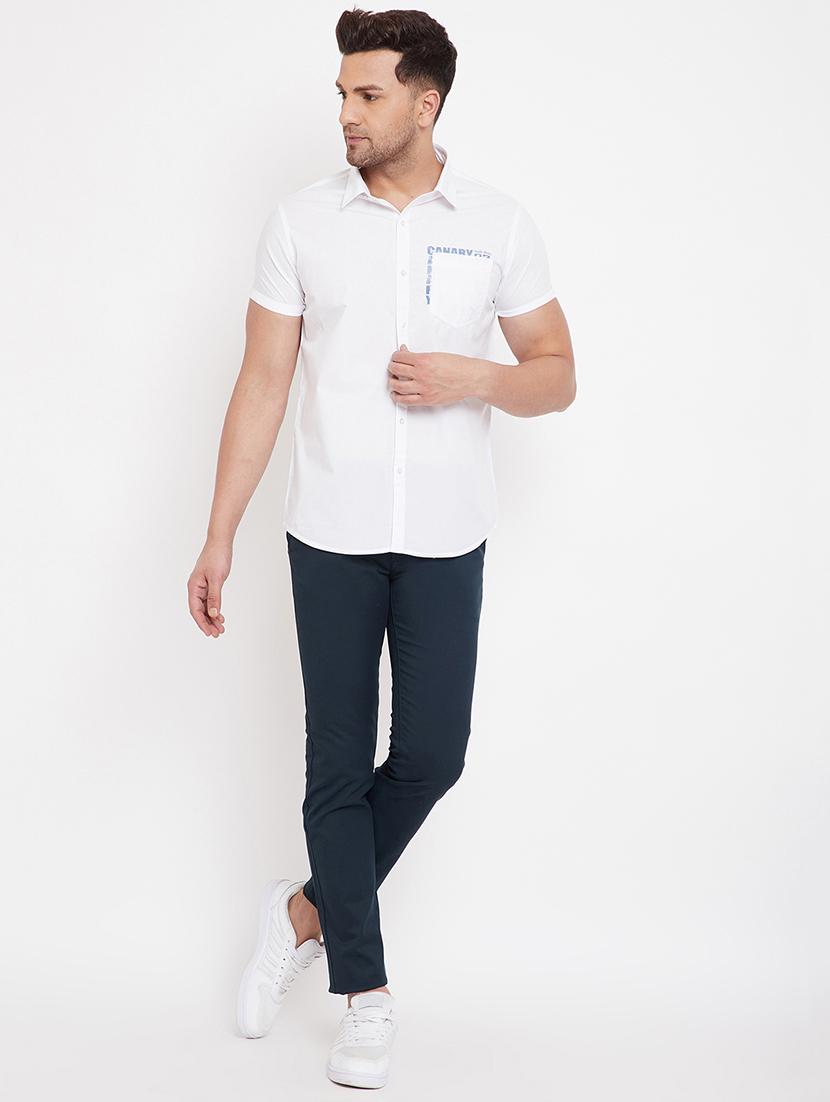 navy blue chinos casual trouser - 17695213 - Zoom Image - 4