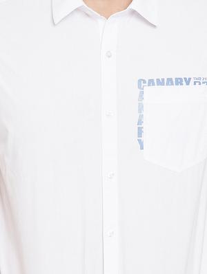 white solid casual shirt - 17695227 - Standard Image - 5
