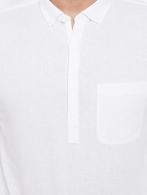 white solid casual shirt - 17695230 - Standard Image - 5