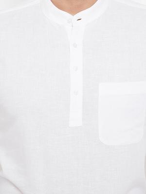 white solid casual shirt - 17695231 - Standard Image - 5