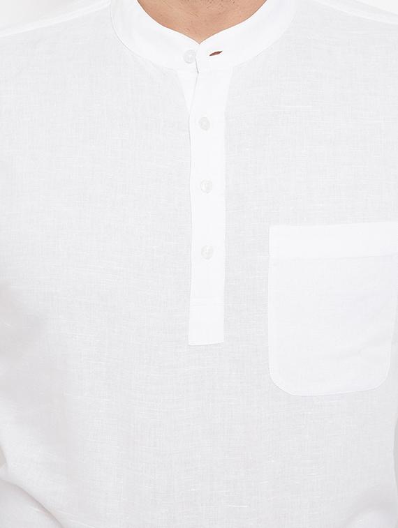 white solid casual shirt - 17695231 - Zoom Image - 5