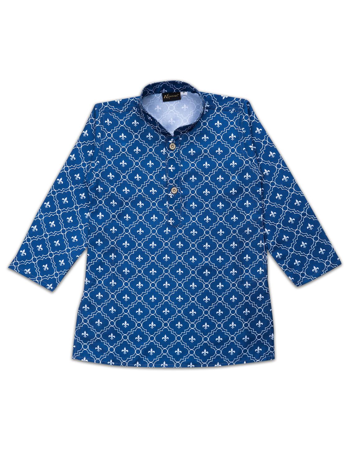 blue poly cotton kurta sets - 17695245 - Zoom Image - 2