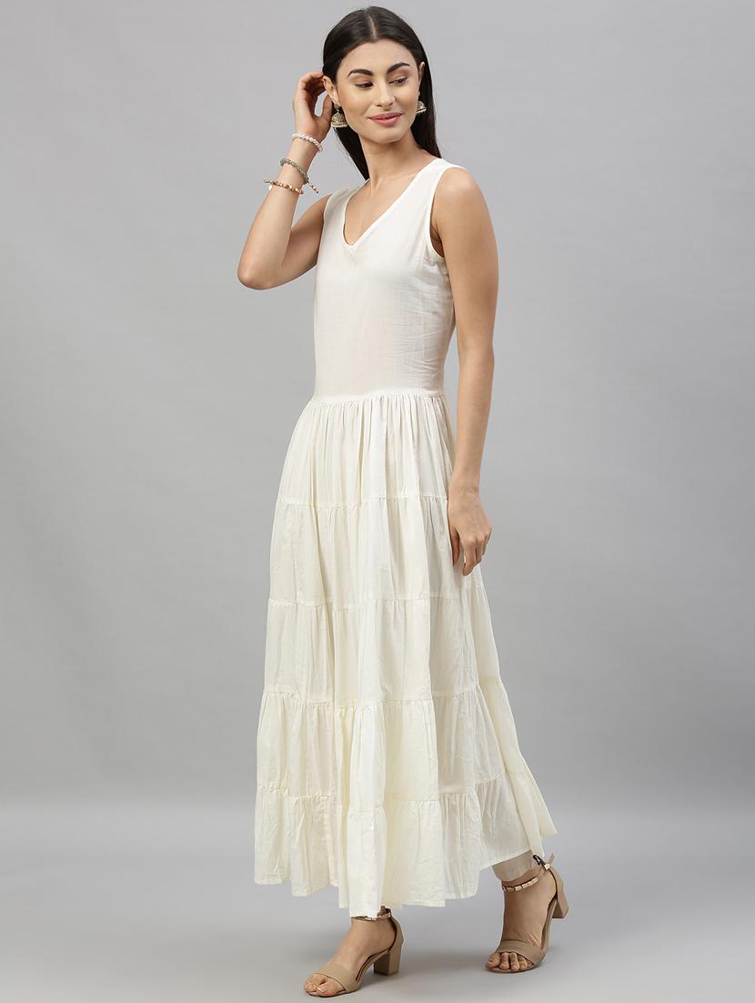 embroidered layered kurta - 17695367 - Zoom Image - 2