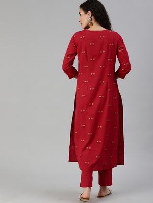 embroidered straight kurta - 17695370 - Standard Image - 3
