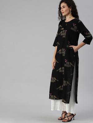 printed straight kurta - 17695372 - Standard Image - 2