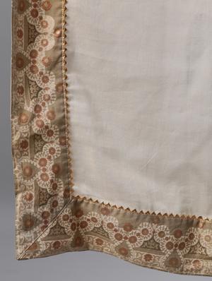 beige cotton anarkali kurta - 17695375 - Standard Image - 4