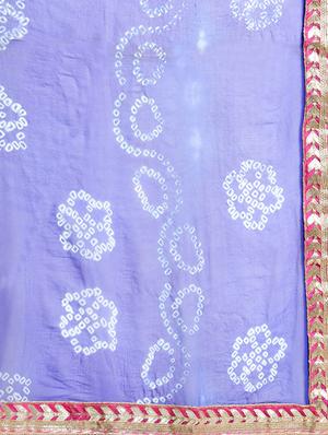 leheriya printed saree with blouse - 17695702 - Standard Image - 4
