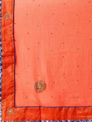 lace detailed embellished saree with blouse - 17695717 - Standard Image - 4
