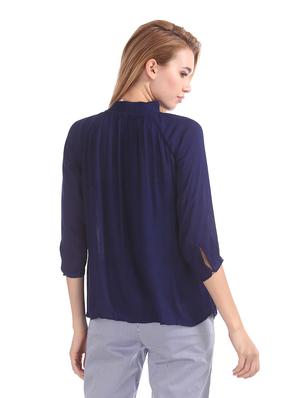 floral embroidered smock neck top - 17695778 - Standard Image - 3