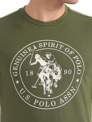 olive green printed t-shirt - 17695799 - Standard Image - 5