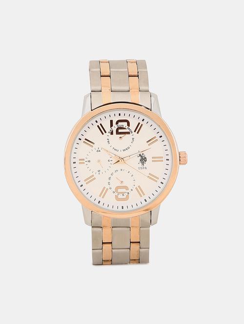 men white and silver stainless steel strap analogue watch - 17695820 - Standard Image - 1