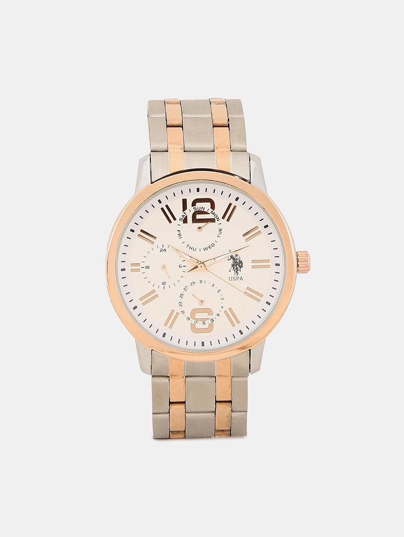 men white and silver stainless steel strap analogue watch - 17695820 - Zoom Image - 1