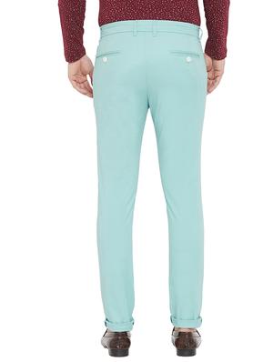 blue solid chinos - 17695854 - Standard Image - 4