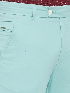 blue solid chinos - 17695854 - Standard Image - 6