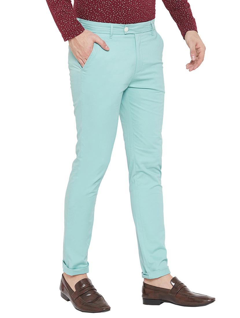 blue solid chinos - 17695854 - Zoom Image - 2