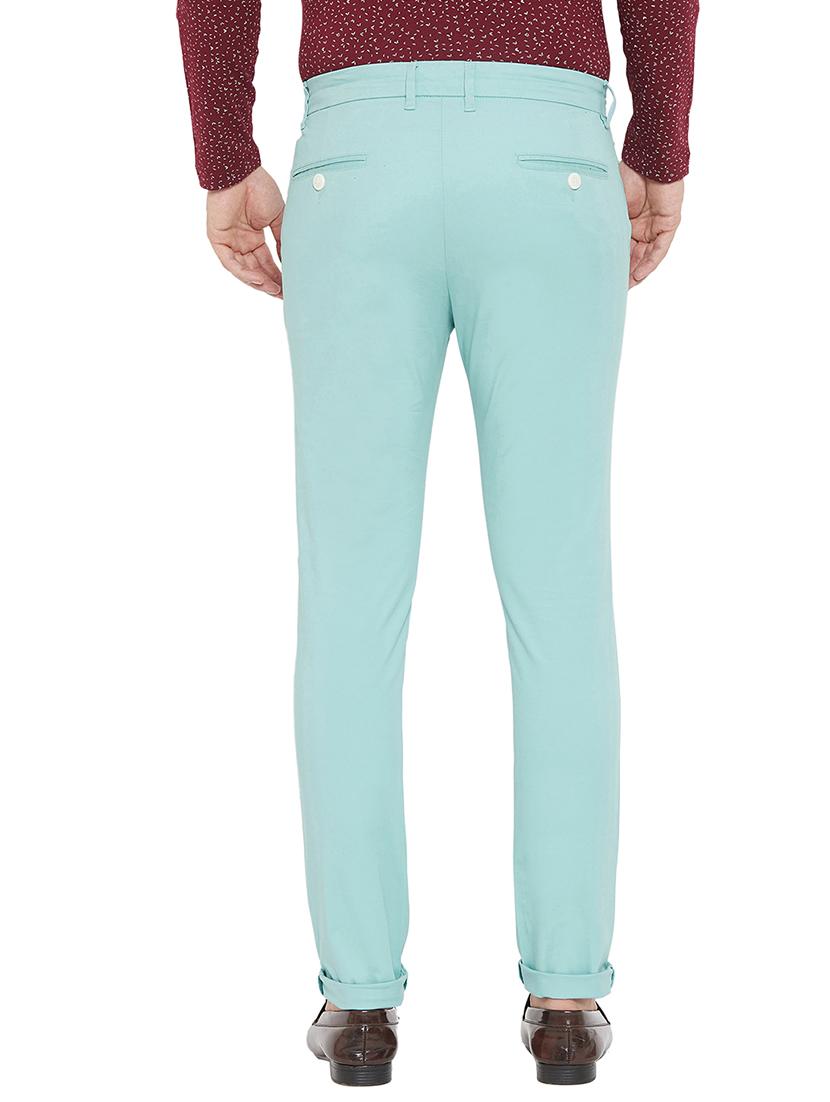 blue solid chinos - 17695854 - Zoom Image - 4