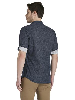 blue printed casual shirt - 17695952 - Standard Image - 4