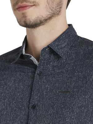 blue printed casual shirt - 17695952 - Standard Image - 6