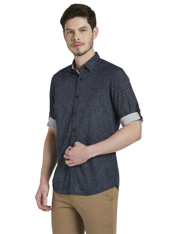 blue printed casual shirt - 17695952 - Zoom Image - 2