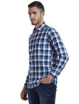 blue checkered casual shirt - 17695955 - Standard Image - 3